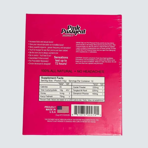 Pink Pussycat Honey - 24 Sachets (20g each) 24 Sachets Pink Pussycat Honey (20g Each)
